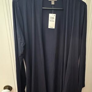 New! With Tags! Style & Co. Navy Blue Open-Front Knit Cardigan - Medium.